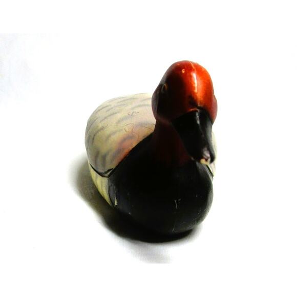Ceramic Mallard Duck Figurine 3 Inches Matte Finish Vintage 1984 Hong Kong - Picture 3 of 5